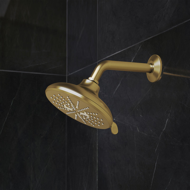 Massage Rain Shower Head, Brushed Cool Sunrise