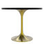 Ensemble de salle à manger 5 pièces avec table ronde en panneau de fibres à densité moyenne de 36 po et 4 chaises d'appoint rembourrées-412549329