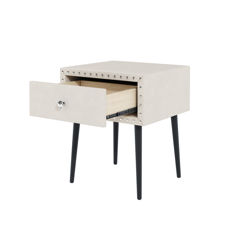 Table de chevet Nela, Beige