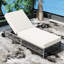 Méridienne Poolside Garden, avec 5 coussins et roulettes pour le patio, gris et beige