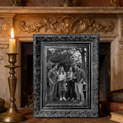 Cadre photo noir raffiné 1pc pour photos et bureau 5 "x 7"