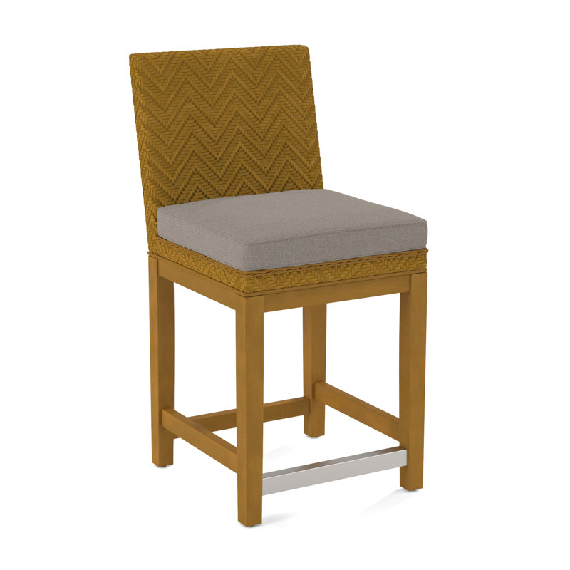 Upholstered Stool, Stone Crypton Performance; 0884-83, Antique Black Finish