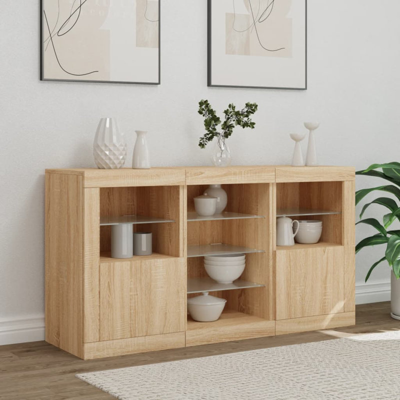 Azariyah 123cm Sideboard, Sonoma Oak