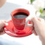 Ensemble de tasses à café en grès avec soucoupe Bonita (7 oz)