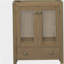 24" Bathroom Vanity without Basin, Only Base, Woven Cabinet with Door and Drawer, Solid Frame and MDF Board, Natural