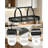 Ceiling Mounted Pot Rack with 12 Hooks, Charcoal Black Space Saving Cookware Organizer for Kitchen