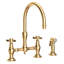 Fairfield Kitchen Bridge Faucet with Side Spray-1313322719