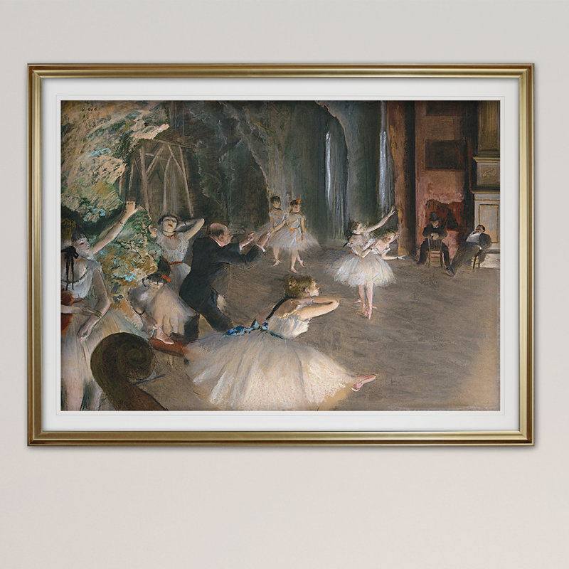« the rehearsel », impression, Cadre doré, H 28 po x l 38 po x P 1,5 po