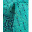 Tapis unique bleu / turquoise / prune de 6 pi 2 po x 9 pi 2 po Overdyed