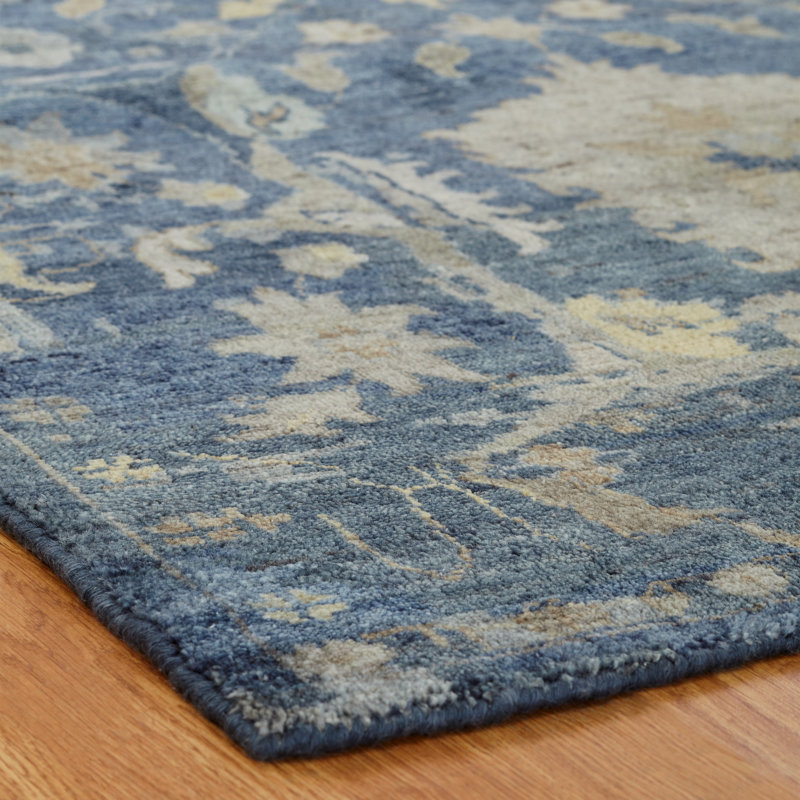 Debarghya Handmade Wool Oriental and Abstract Area Rug, Rectangle 9' x 12'