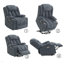 Chenille Power Motion Recliner With Lift, Heating & Massage Function