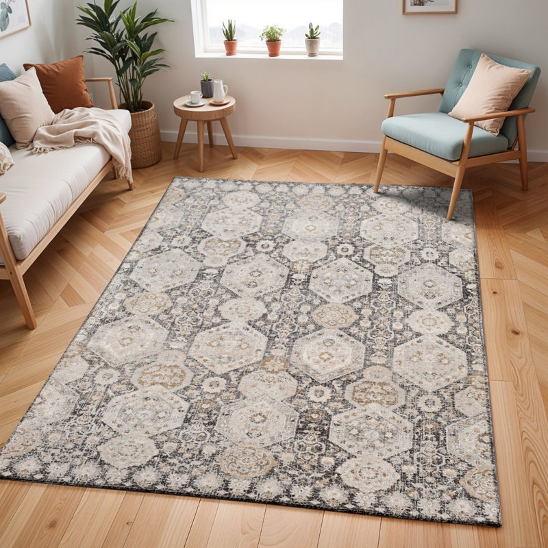 Blannie Floral Machine Tufted Area Rug, Rectangle 130 x 170 cm