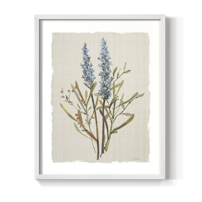 «Honeybloom Botanical II», reproduction encadrée - bois massif, H 15 po x l 12 po, Blanc
