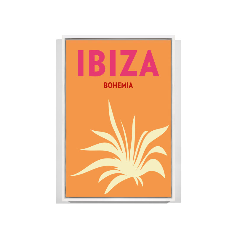 Ibiza, White Floater Framed, 41" H x 27" W