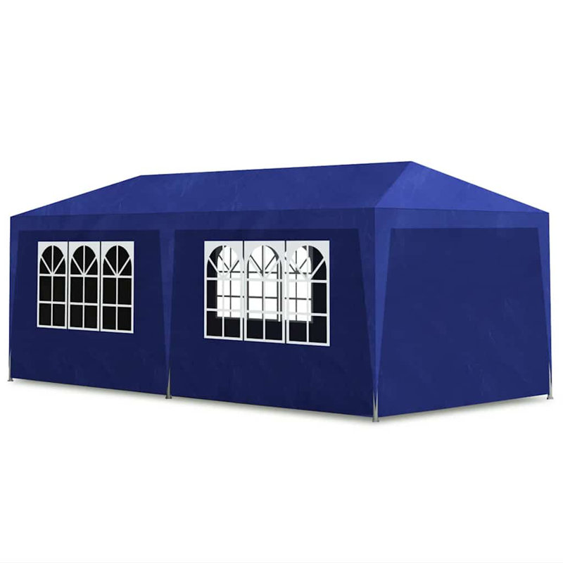 Tente de fête vidaXL 10 pi x 20 pi bleu, Bleu