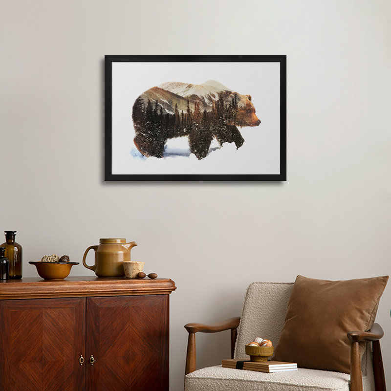 Affiche arctique de qualité supérieure avec grizzly arctique par Andreas Lie, H 16 po x l 24 po