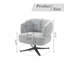 Fauteuil demi-tonneau pivotant rembourré-133209524
