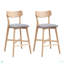 Ensemble de table de bar 3 pièces, table de pub ronde à hauteur de comptoir moderne, plateau en bois avec tabourets de bar et ensemble de salle à manger pour la cuisine, le restaurant et le bar à cocktails