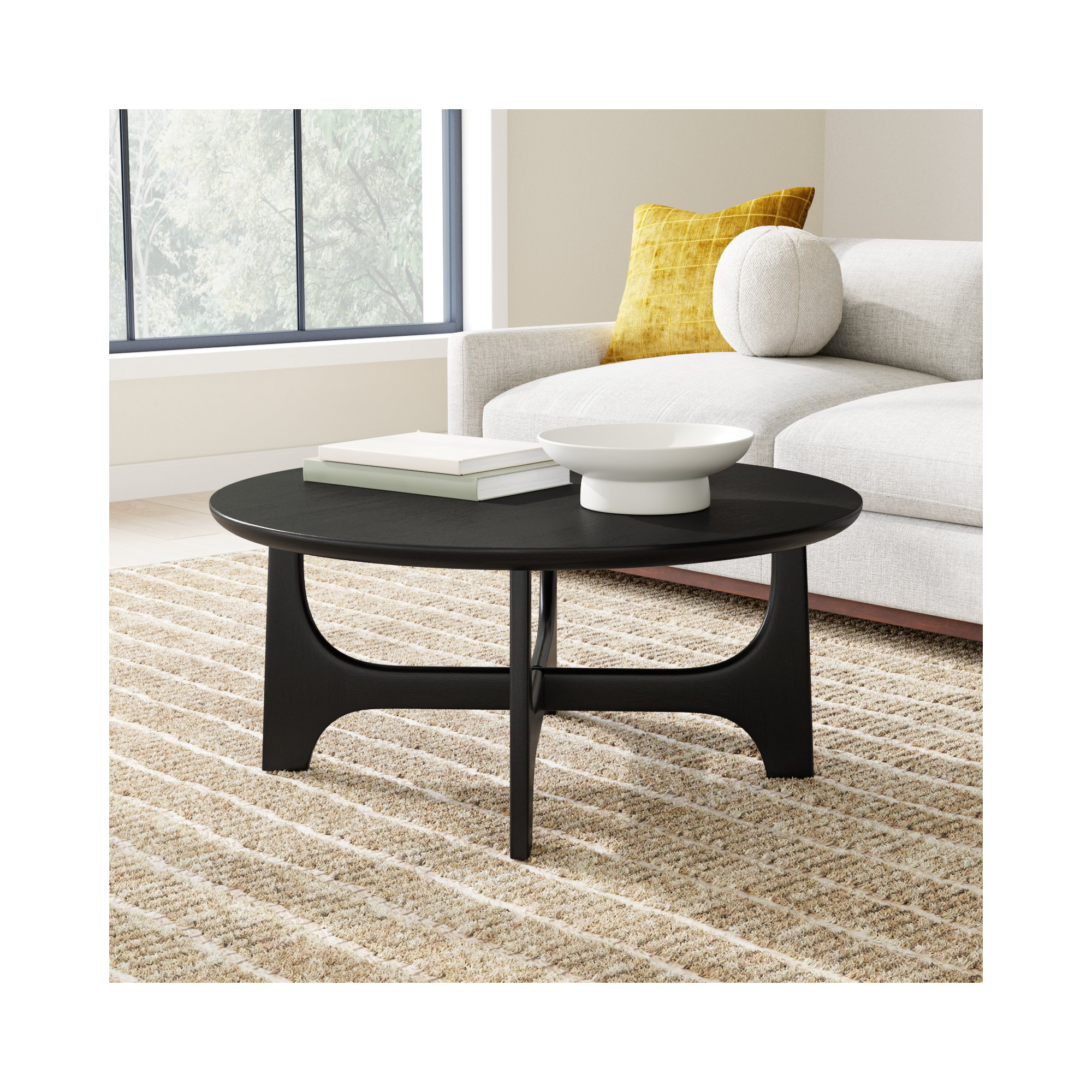 Single Coffee Table, Matte Black