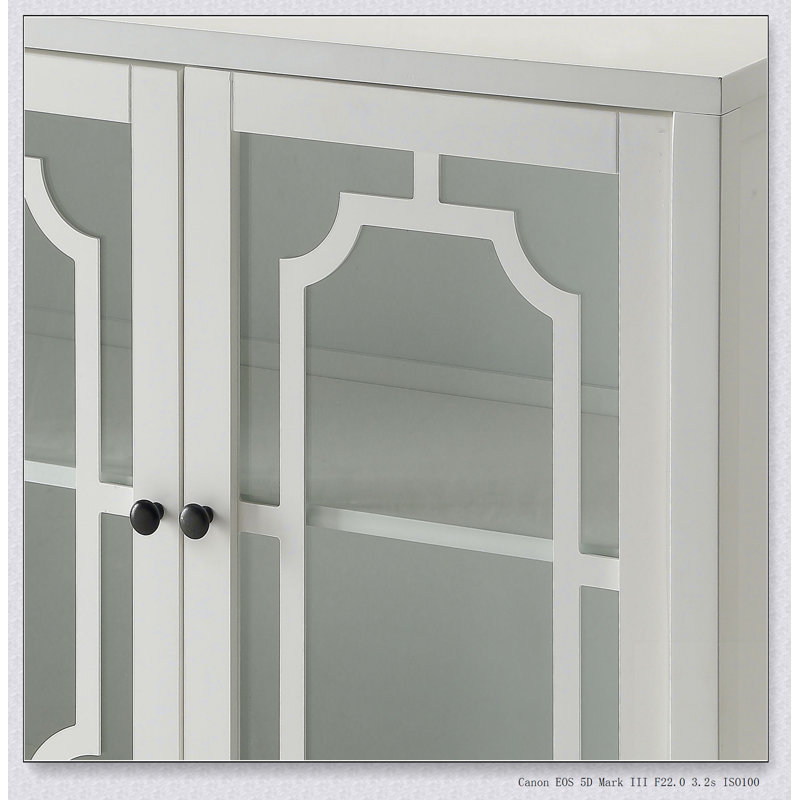 Console blanche avec 2 portes