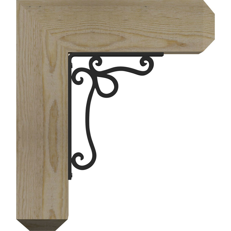 Support triple Ironcrest de 4 po d'épaisseur Orleans, H 14 po x P 11 1/2 po, Sapin de Douglas de l 3 1/2 po x T 2 po (lisse)