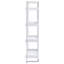 Glossy White 4-Shelf Open Back Bookcase