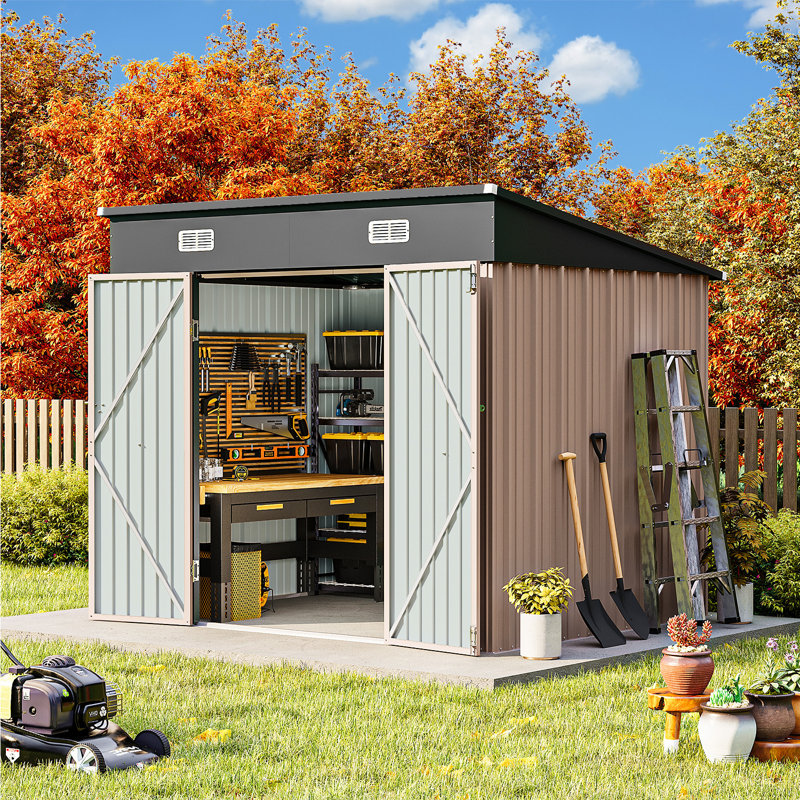 7.5 Ft. W X 6.1 Ft. D Metal Storage Shed