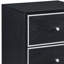 Table de chevet moderne 2 en noir et argent - Mobilier de chambre à coucher industriel avec glissières en métal facilement accessibles