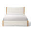 Très grand lit plateforme en bois massif avec tiroirs de rangement Lunara Vault Upholstery-350036654