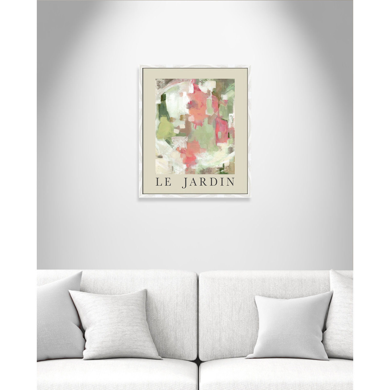Riya "Le Jardin" Print by Carol Robinson, White Single Picture Frame, No, 25.5" H x 21.5" W x 0.75" D