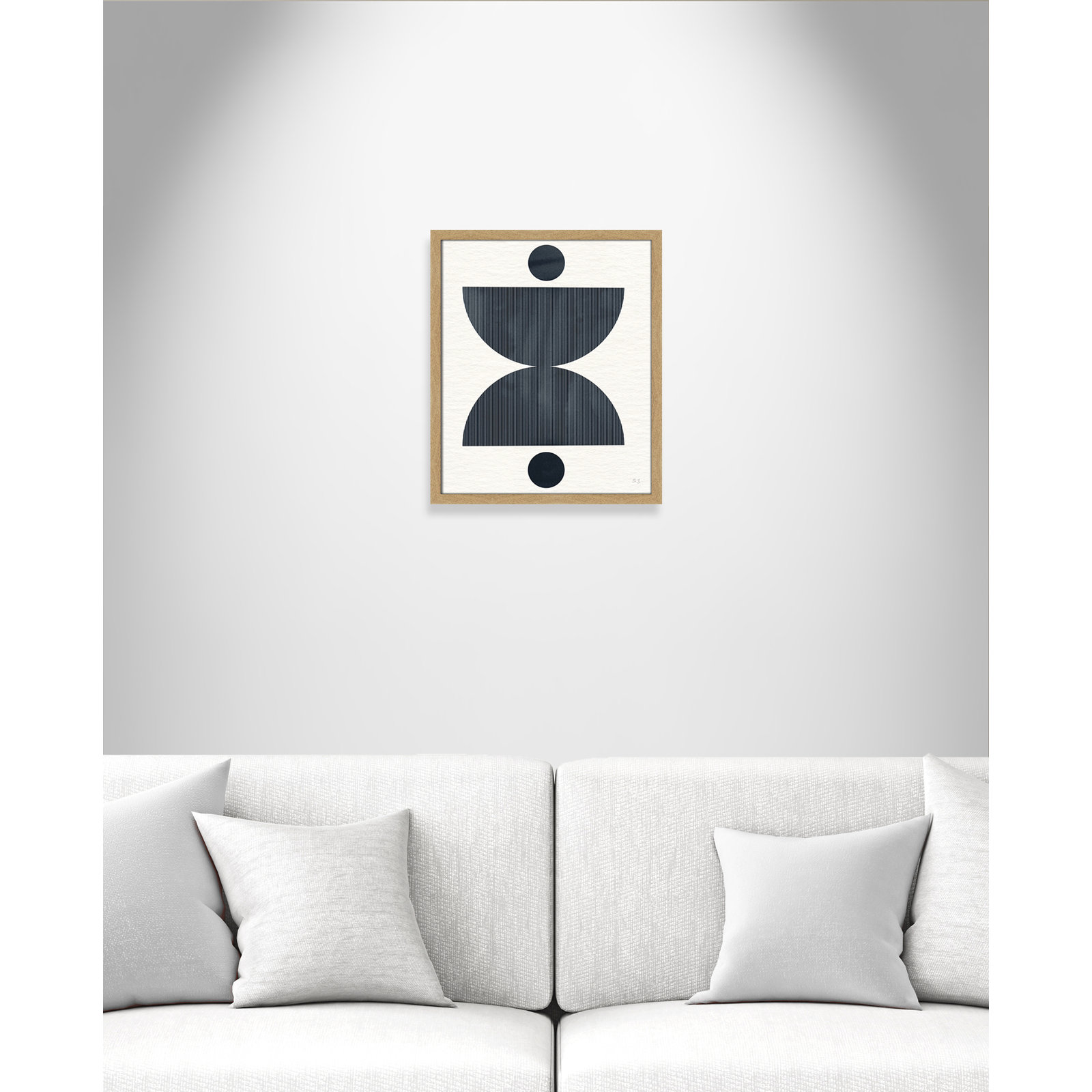 Eclipse II Print by Susan Jill, 19" H x 16" W x 0.75" D, Natural Framed