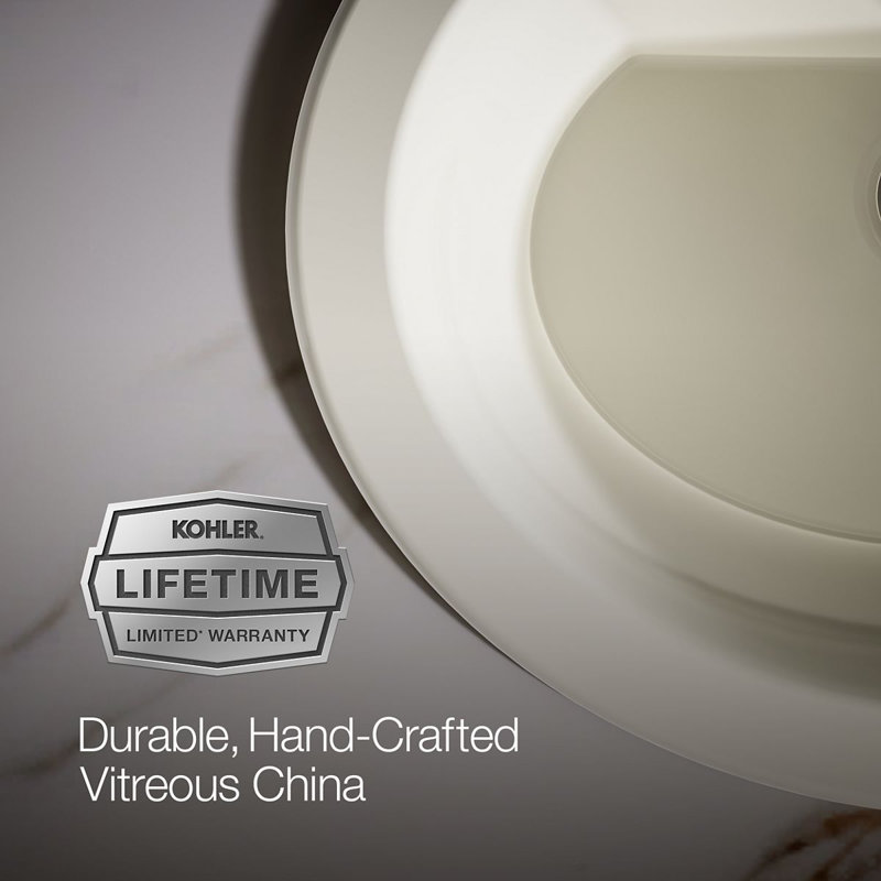Bryant Ceramic Oval Drop-In Bathroom Sink with Overflow, 4'' Centers, Biscuit