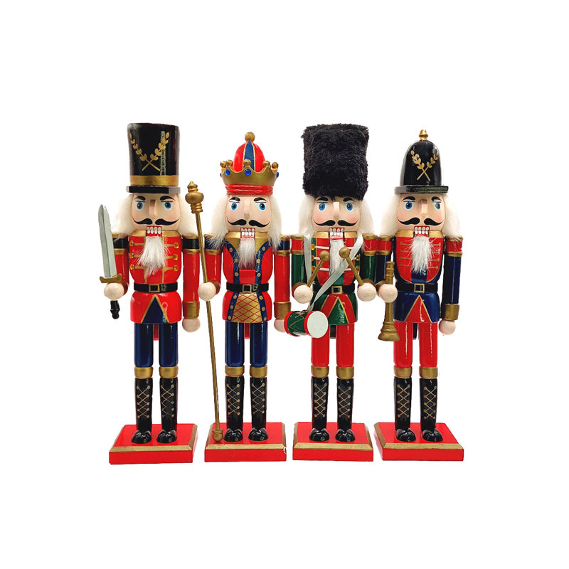 Casse-noisette de Noël le batteur.  Décoration festive classique en bois F07M14-39-N01365C