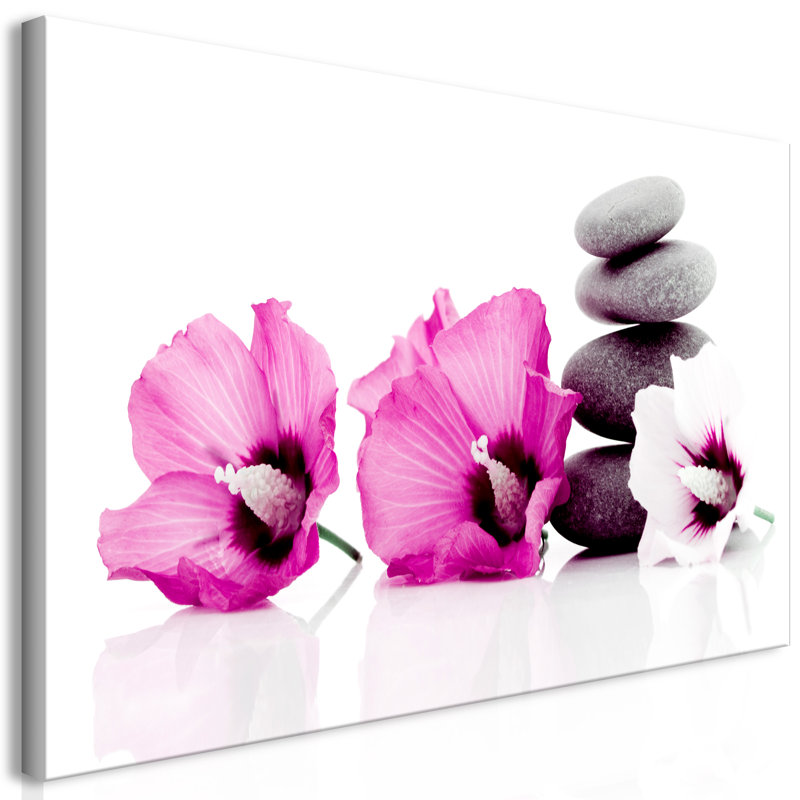 Calm Mallow Narrow Pink - Wrapped Canvas Print, 60cm H x 120cm W