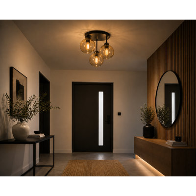 Glass Semi Flush Mount