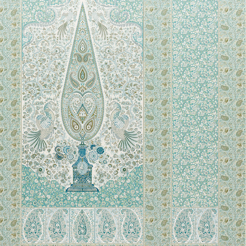 Colmery Paisley Panel Set, Peacock