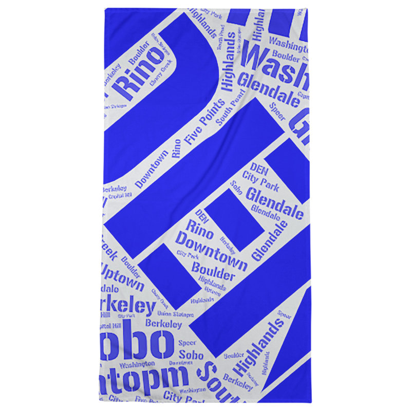 Bath Towel, Blue, Microfiber, Denver