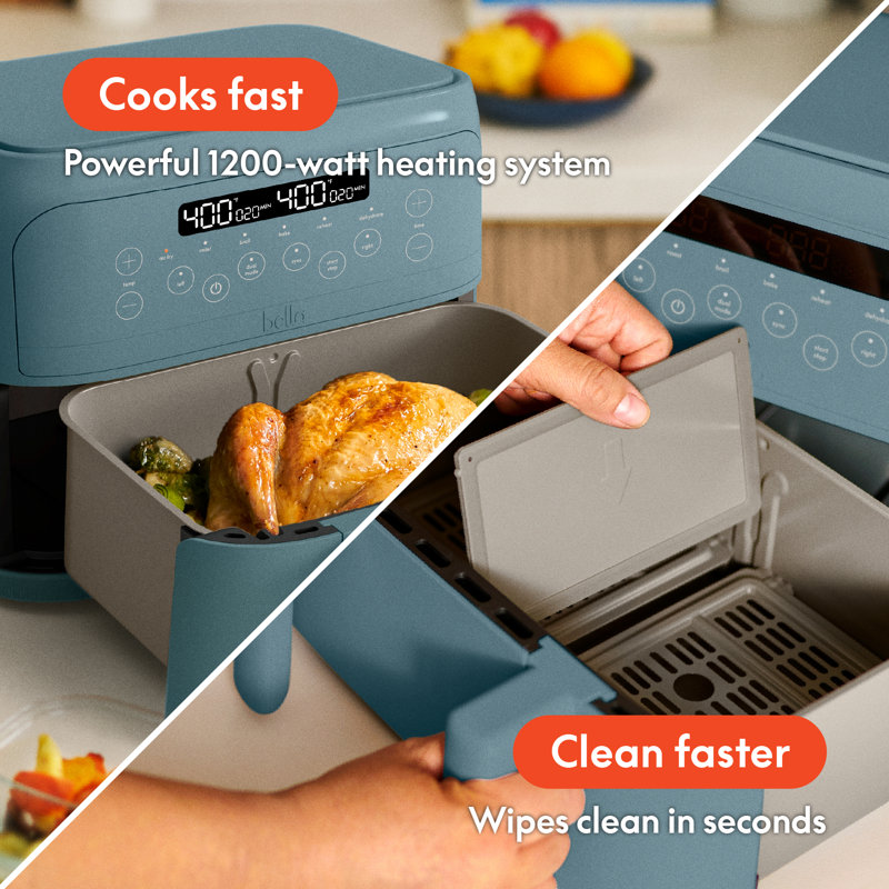 Bella 4.0 QT Trizone Air Fryer, Surf