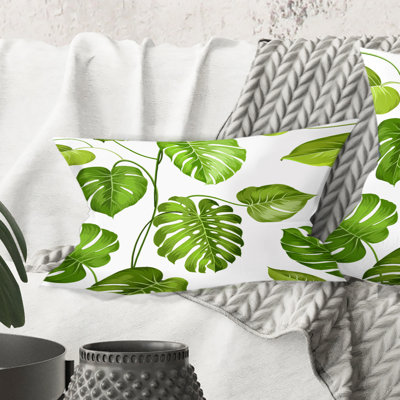 Coussin Tropical Tropical Leaves II - Mid-Century