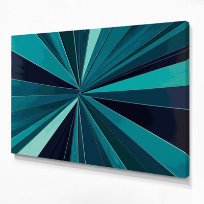 Hard Edge 32 Blue Canvas Wall Art