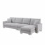 Ensemble de canapé modulaire surdimensionné de 119 po x 55 po, ensemble de canapés luxueux en forme de L avec 2 coussins gratuits, tissu en chenille 5 places pour une utilisation intérieure avec méridienne-995898575