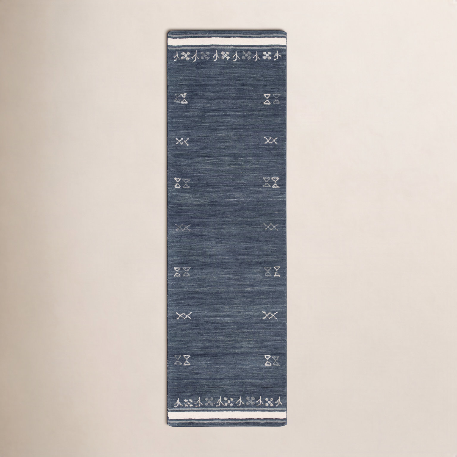 Santiago Charcoal Handmade Wool Geometric Rug, Runner 2'3" x 10'