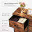 Commode en tissu à 10 tiroirs l 31,4 po avec plateau en bois et commode-438074393