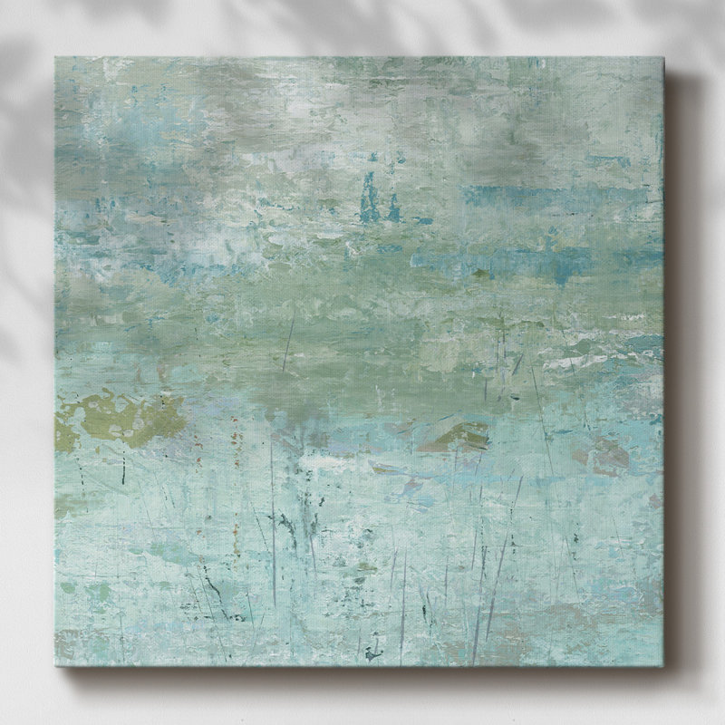 Toile tendue abstraite Watergarden II-Gallery, H 40 po x l 40 po