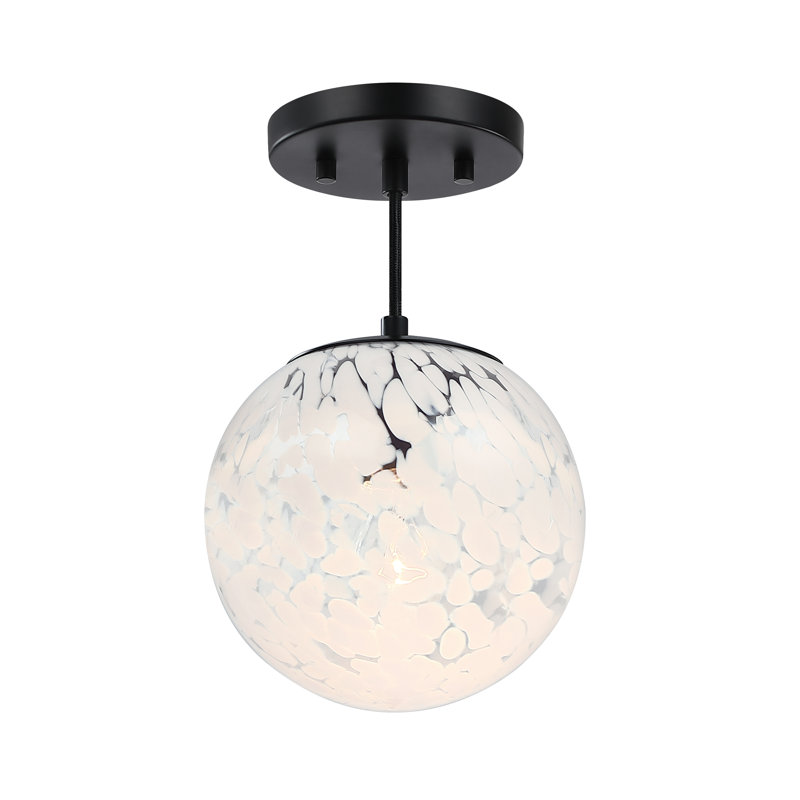 Glass Semi Flush Mount