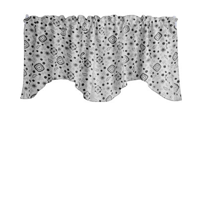 Cantonnière festonnée en mélange de coton 58 po Paisley