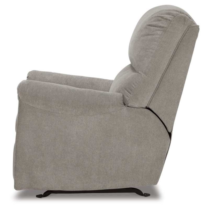 34" Wide Gray Metal Rocker Recliner