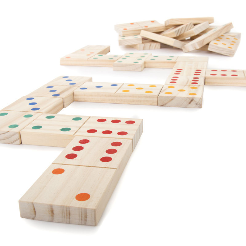 Hey Play Set of 28 Giant Wooden Dominos