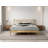 Ava Solid Wood Platform Bed with Upholstered Headboard-1923670145-1923670147