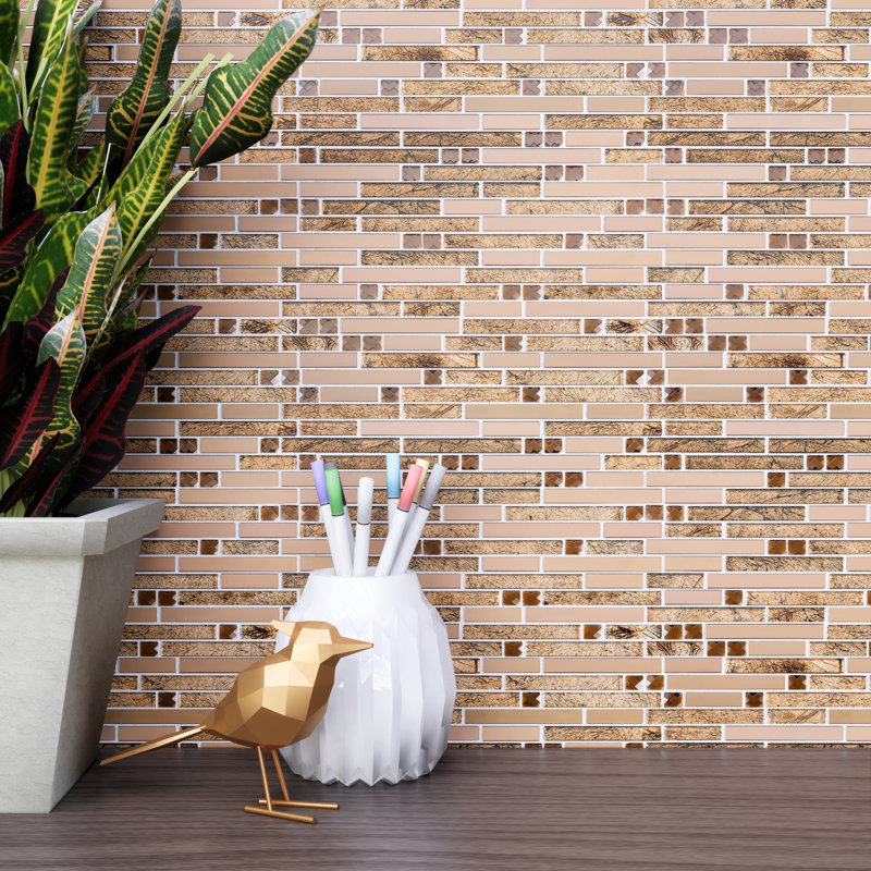 Supreme Tile Galaxy Micro-Beveled Linear Mosaic Wall Tile, Brown